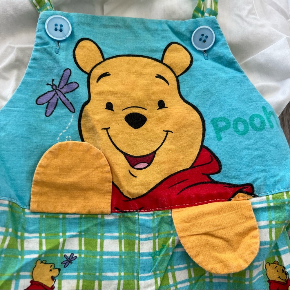 Vintage Disney Daisy Kingdom Winnie The Pooh Baby Boy 3 Pcs Romper Outfit Sz 6M - Picture 3 of 15